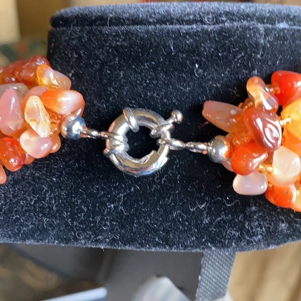 Baltic Amber Multi-Colored Necklace (or) Carnelian Agate - Picture 9 of 15